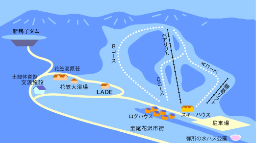 花笠高原スキー場MAP